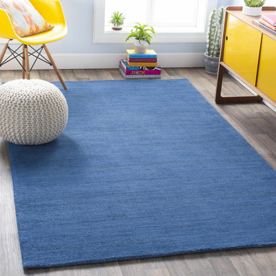 Brockton Solid Wool Blue Area Rug