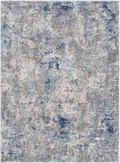 Findochty Blue&Gray Abstract Area Rug