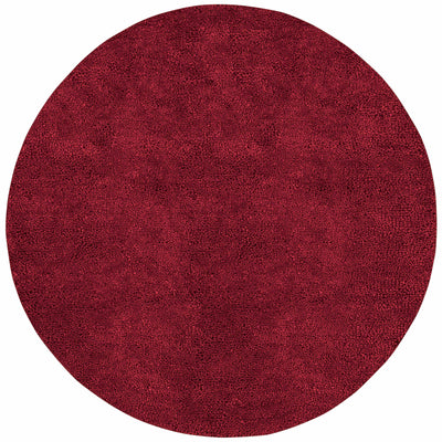 Frederika Solid Dark Red Wool Shag Rug - Clearance