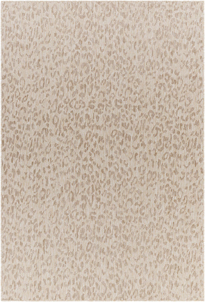 Alia Leopard Print Light Beige Performance Rug - Clearance