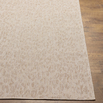 Alia Leopard Print Light Beige Performance Rug - Clearance