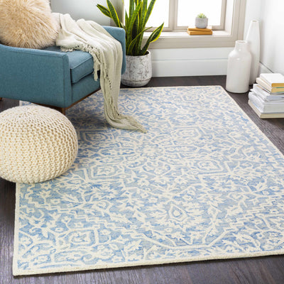 Gagebrook Blue Wool Area Rug