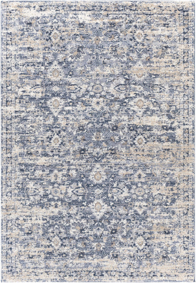 Talihina Denim Damask Area Rug