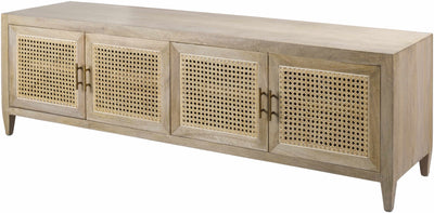 Ivangorod Natural Wood Rattan Console Table