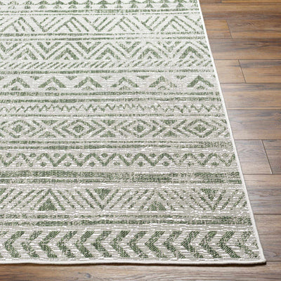 Novato Olive All Over Pattern Performance Rug