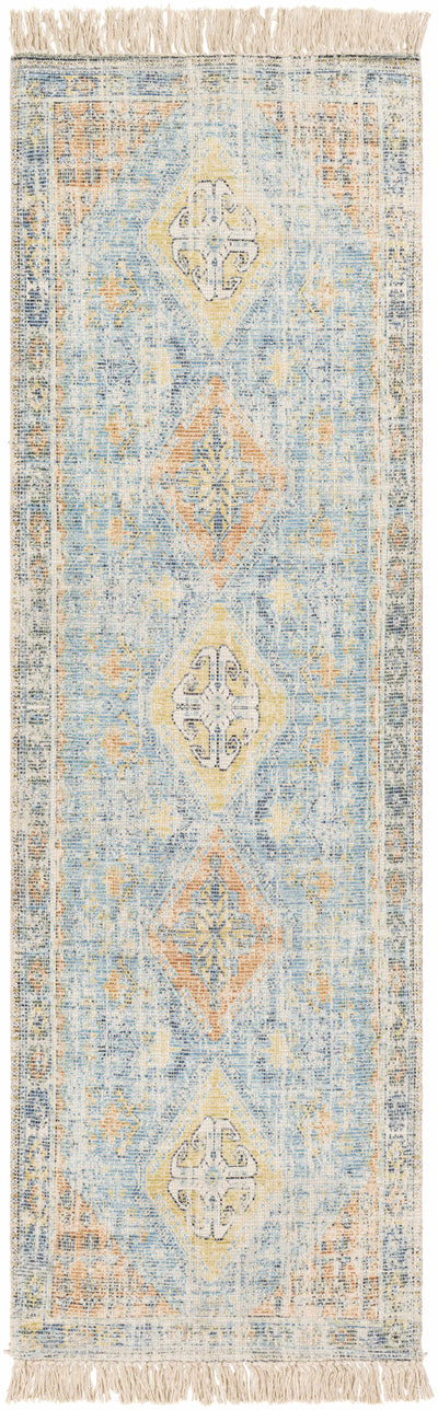 Foraker Aqua/Mustard/Orange Cotton Rug - Clearance