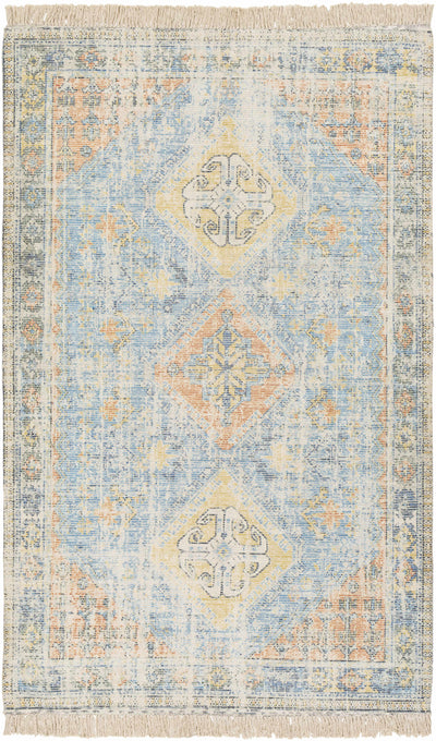 Foraker Aqua/Mustard/Orange Cotton Rug - Clearance