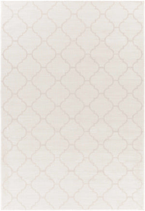 Unique Outdoor Trellis Area Rug, Cream - Clearance