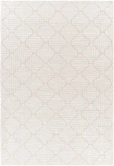 Unique Outdoor Trellis Area Rug, Cream - Clearance