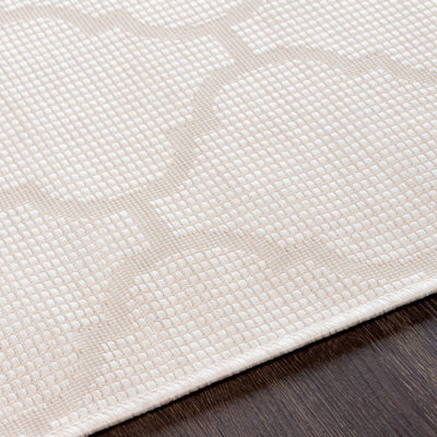 Unique Outdoor Trellis Area Rug, Cream - Clearance