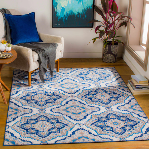 Goosnargh Blue Medallions Rug - Clearance