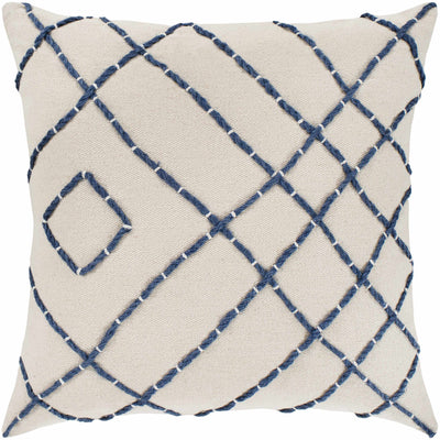 Gordo Navy Striped Throw Pillow