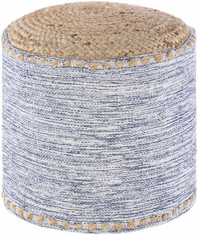 Grady Denim Jute Cylinder Pouf