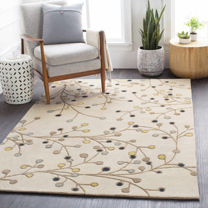 Beige Elsu Wool Rug