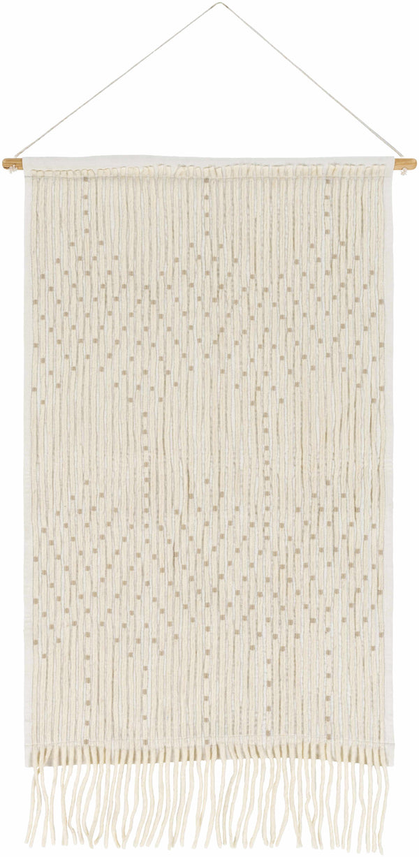 Grannis Handwoven Taupe Wall Hanging