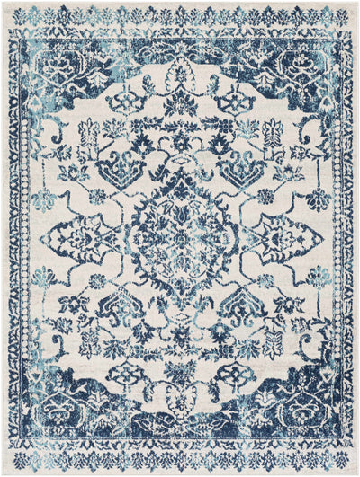 Greenfields 9x12 Blue Damask Rug - Clearance