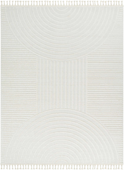 Guiling Textured Cream Area Rug