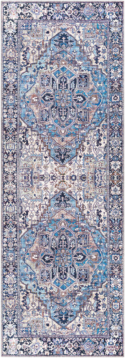 Neyland Iris Blue Area Rug 2362