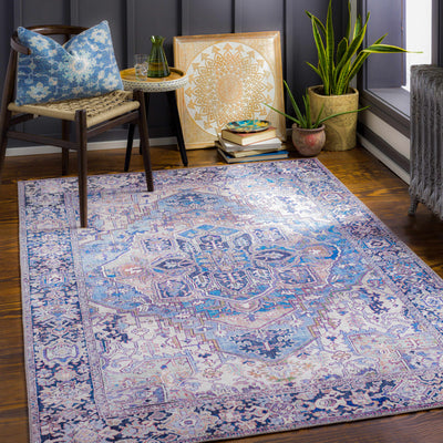 Neyland Iris Blue Area Rug 2362