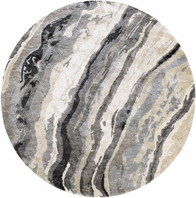 Halfway Gray Marble Viscose Rug