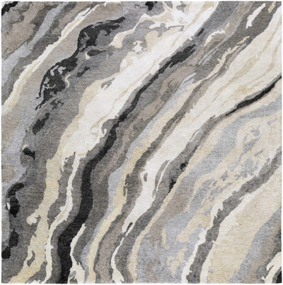 Halfway Gray Marble Viscose Rug