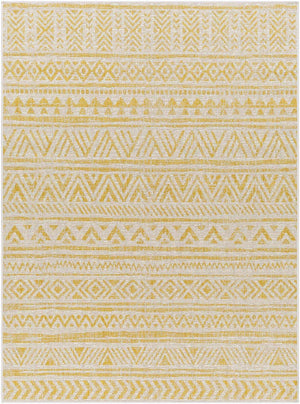 Novato Yellow All Over Pattern Performance Rug