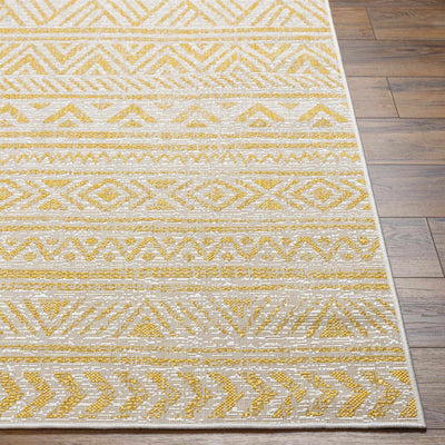 Novato Yellow All Over Pattern Performance Rug