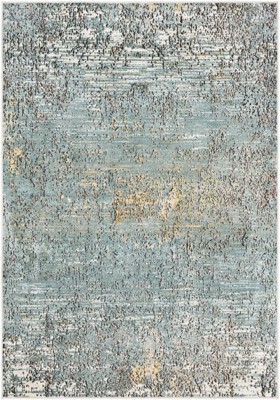 Hawick Abstract Aqua Small Rug - Clearance