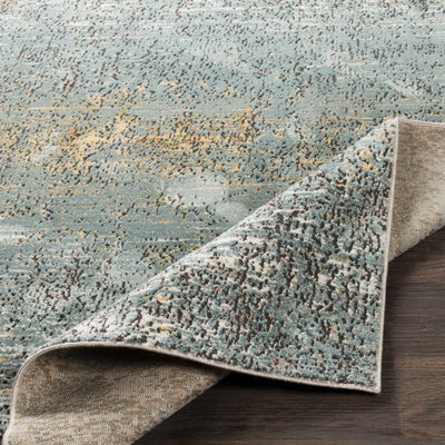 Hawick Abstract Aqua Small Rug - Clearance