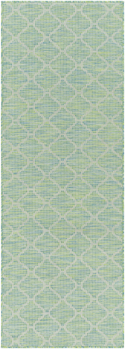 Unique Outdoor Trellis Area Rug, Lime Green - Clearance