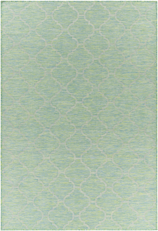 Unique Outdoor Trellis Area Rug, Lime Green - Clearance