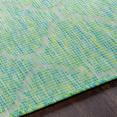 Unique Outdoor Trellis Area Rug, Lime Green - Clearance