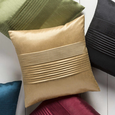 Monolith Mustard Pleated Throw Pillow