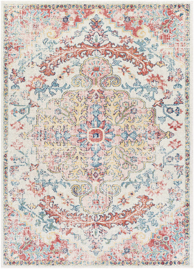 Hemingbrough Red&White Medallion Rug