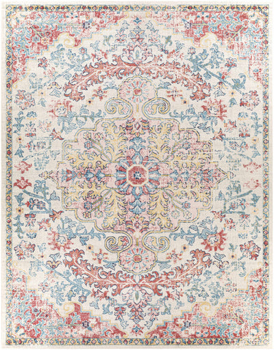 Hemingbrough Red&White Medallion Rug