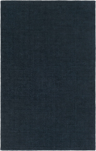 Brockton Solid Wool Dark Blue Area Rug