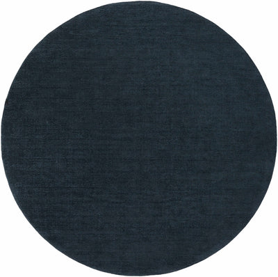 Brockton Solid Wool Dark Blue Area Rug