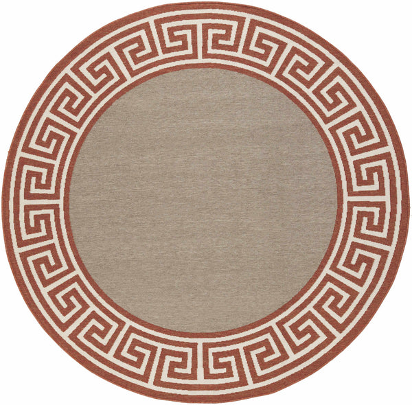 Houtz Red Border Greek Rug - Clearance