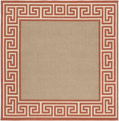 Houtz Red Border Greek Rug - Clearance