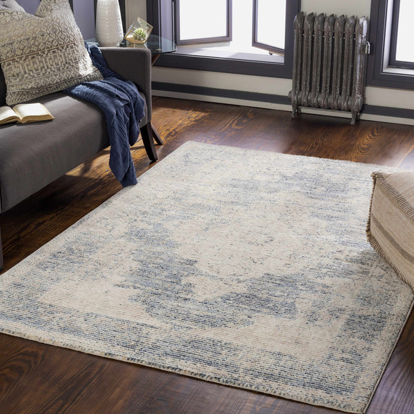 Herricks Denim Medallion Area Rug - Clearance