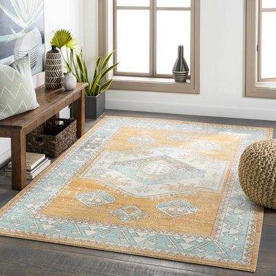 Thornleigh Orange Medallion Area Rug - Clearance