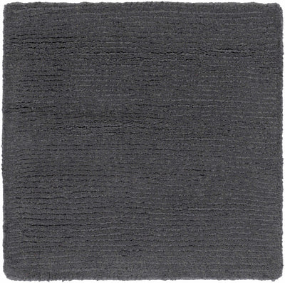 Brockton Solid Black Wool Rug