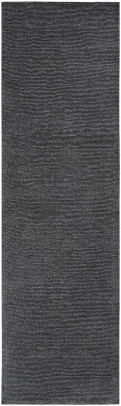 Brockton Solid Black Wool Rug