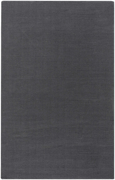 Brockton Solid Black Wool Rug