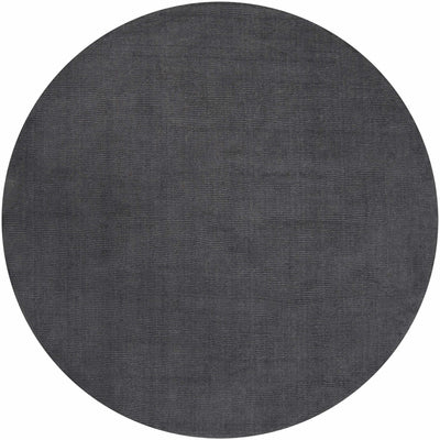 Brockton Solid Black Wool Rug