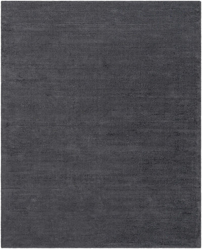 Brockton Solid Black Wool Rug