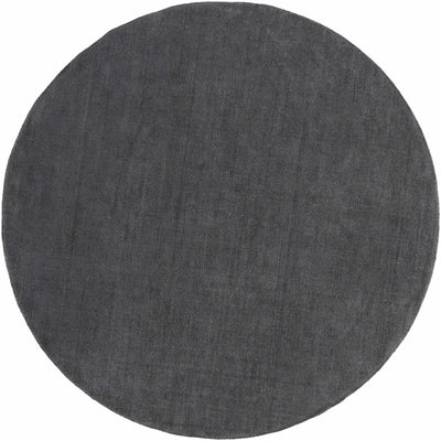 Brockton Solid Black Wool Rug