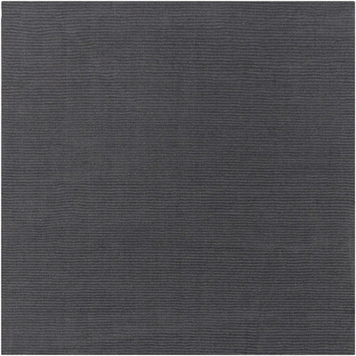 Brockton Solid Black Wool Rug