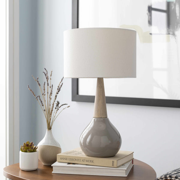 Hydesville Gray Ceramic Table Lamp