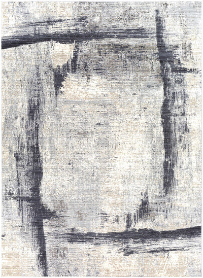 Icard 9x12 Abstract White Rug - Clearance